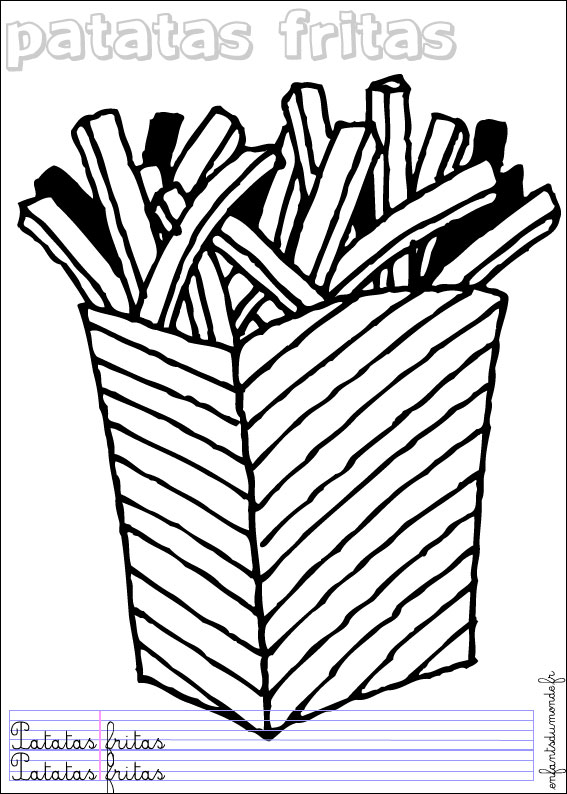 coloriage frites 1